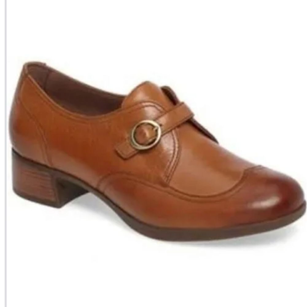 Dansko Women's 39 Livie Slip On Saddle Brown Burnished Nappa Loafers - New